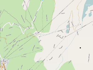 OSM Kartenauschnitt Skigebiet L’Alpe d’Huez im standard Mapnik Renderer