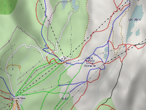 OSM Kartenauschnitt Skigebiet L’Alpe d’Huez im OpenPisteMap Renderer